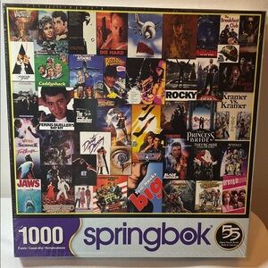 NEW Springbok Going to the Movies 70's & 80's 1000 Piece Jigsaw Puzzle SEALED